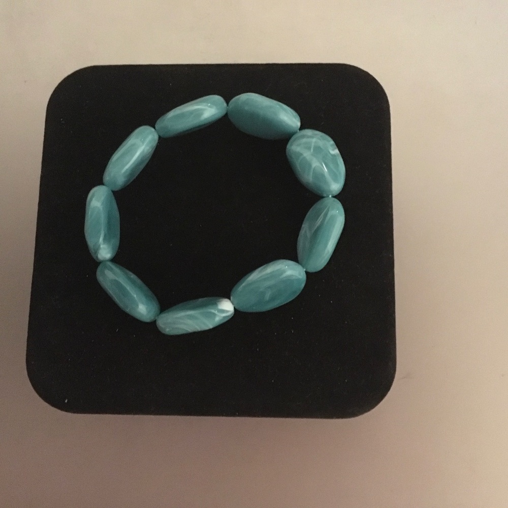 (2/$8) Turquoise colored elastic bracelet